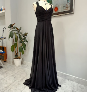 Vestido largo negro de gala
